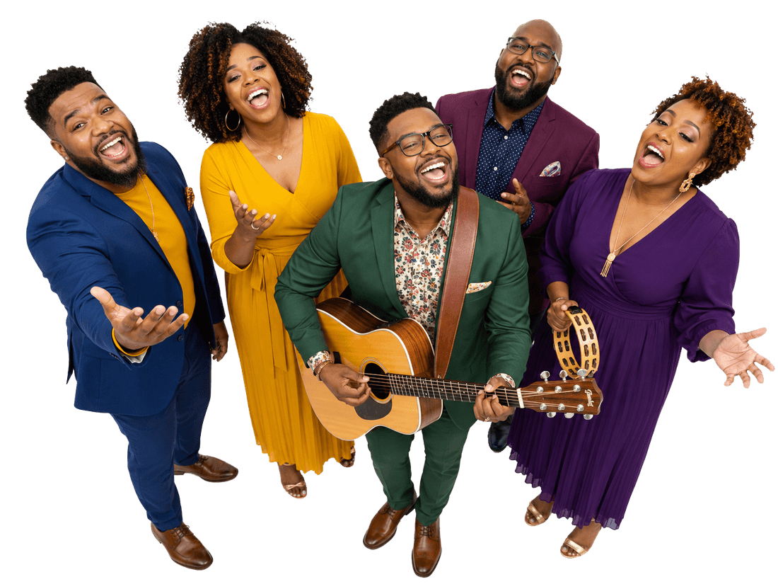 A joyful group of singers performing together